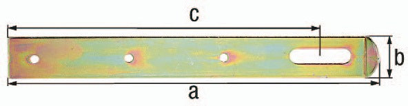GAH Überfalle 250 x 30 mm Stahl galvanisch gelb verzinkt – 10 Stück