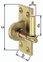 GAH Kloben zum Anschrauben 13x45 mm – verstellbar um 20 mm, feuerverzinkt