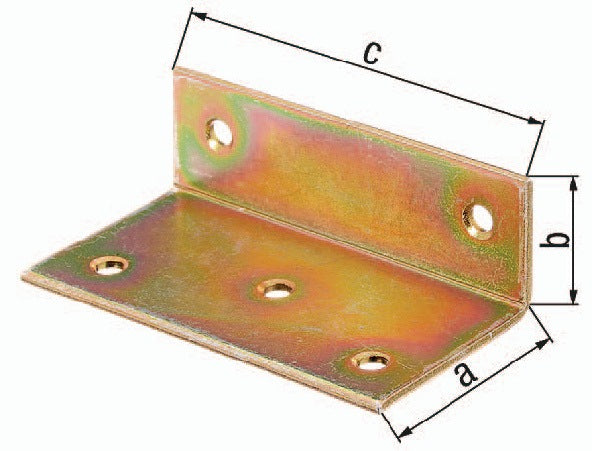 GAH Breitwinkel 60 mm gleichschenklig, galvanisch gelb verzinkt