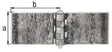 GAH Scharnier 40x60mm Stahl roh 5mm zum Anschweißen