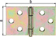 GAH Scharnier breit 60 x 90 mm aus Edelstahl – 1,25 mm Stärke, 8 Löcher