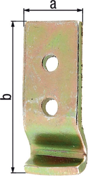 GAH Schließhaken für Kistenverschlüsse, 32 mm, gekröpft, Stahl gelb verzinkt