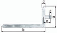 GAH Torwinkelband 600x1000x60x120mm Stahl feuerverzinkt links oben 8mm
