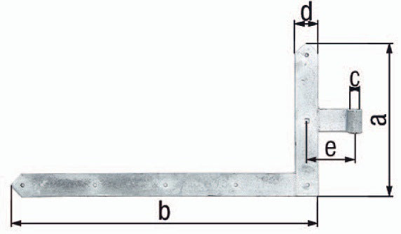 GAH Torwinkelband 600x1000x60x120mm Stahl feuerverzinkt links oben 8mm