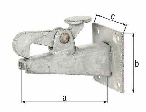 GAH Torfeststeller 100 mm feuerverzinkt mit Gegenplatte – Stahl, zum Anschrauben