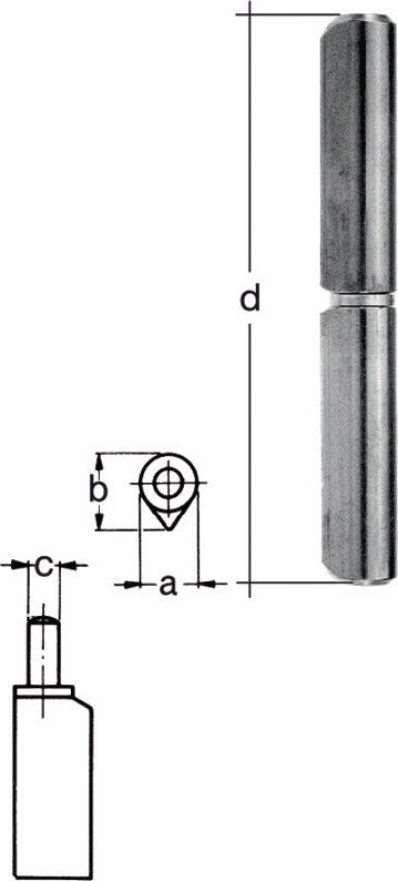 GAH Profilrolle Band-L. 60 mm Stahl blank zum Anschweißen 24 Stück