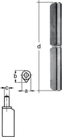 GAH Profilrolle Band-L. 60 mm Stahl blank zum Anschweißen 24 Stück