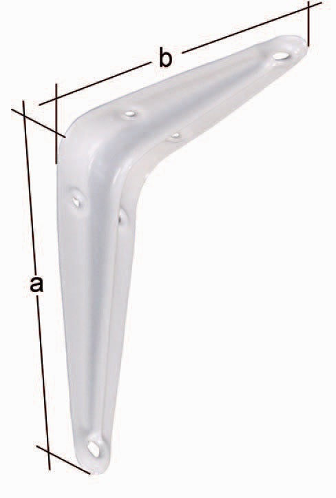 GAH Konsole 100 x 75 mm Stahl weiß lackiert, Tragfähigkeit 30 kg