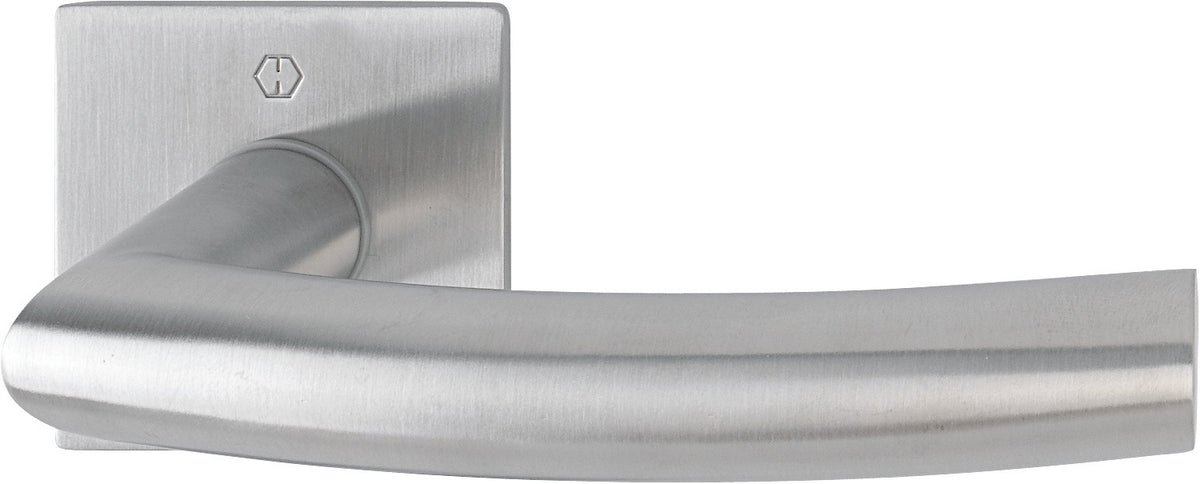 HOPPE Türdrückerpaar Trondheim E1430Z/848N Edelstahl F69 mit Drückerrosetten Vierkant 8 mm