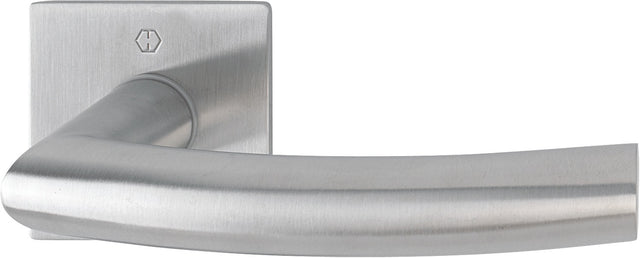 HOPPE Türdrückerpaar Trondheim E1430Z/848N Edelstahl F69 mit Drückerrosetten Vierkant 8 mm