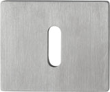 HOPPE Schlüsselrosetten-Paar E847NS Edelstahl F69 rechteckig 2 mm – SchnellstiftPlus für Innentüren