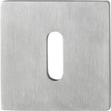 HOPPE Schlüsselrosetten-Paar E848NS Edelstahl quadratisch 53 mm für Innentüren