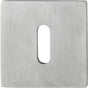 HOPPE Schlüsselrosetten-Paar E848NS Edelstahl quadratisch 53 mm für Innentüren