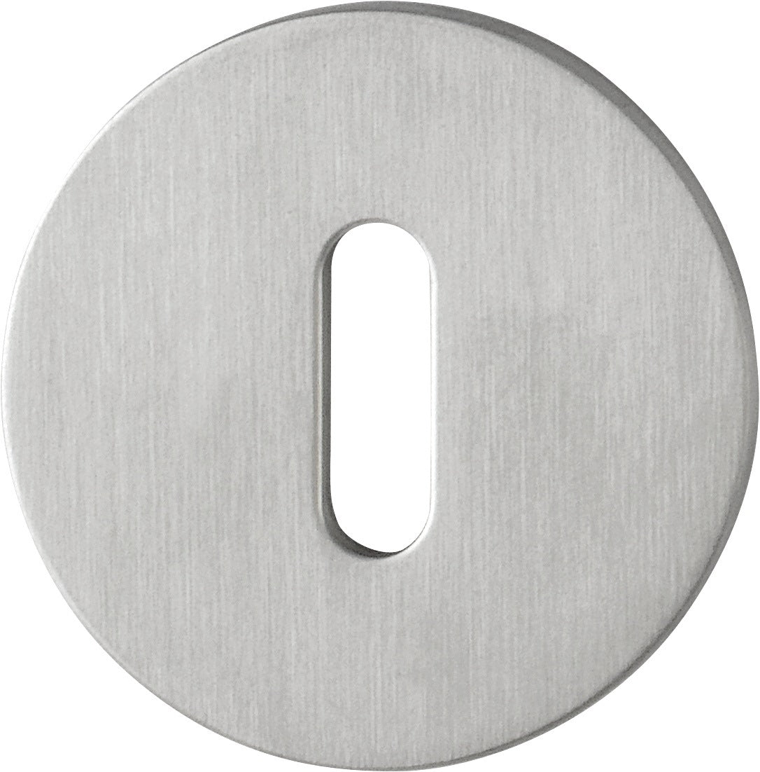 HOPPE Schlüsselrosetten-Paar E849NS Edelstahl matt für Innentüren – SchnellstiftPlus, 2 mm, Ø 55 mm