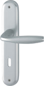 HOPPE Langschildgarnitur NY 1810/273P Aluminium F1 DIN L/R 72 mm