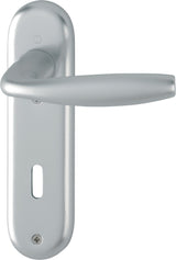 HOPPE Kurzschildgarnitur NY 1810/273KP Aluminium F1 für Innentüren DIN 1906