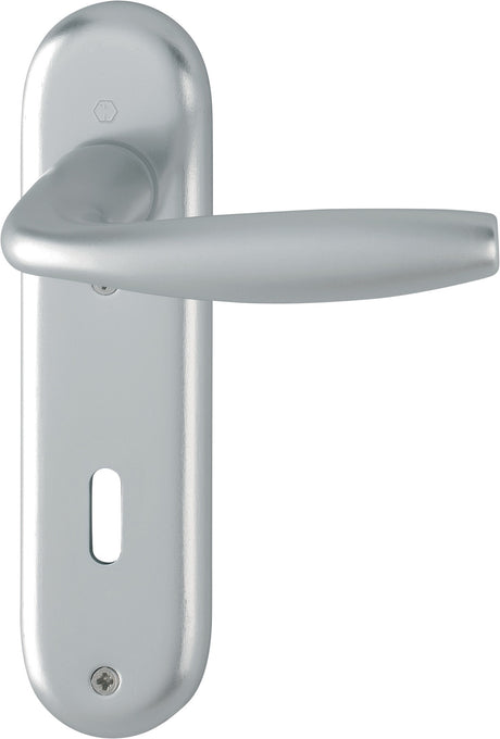 HOPPE Kurzschildgarnitur NY 1810/273KP Aluminium F1 für Innentüren DIN 1906