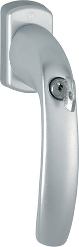 HOPPE Fenstergriff New York 0810SVS/U10 – abschließbar, Aluminium naturfarbig, 7 mm Vierkant