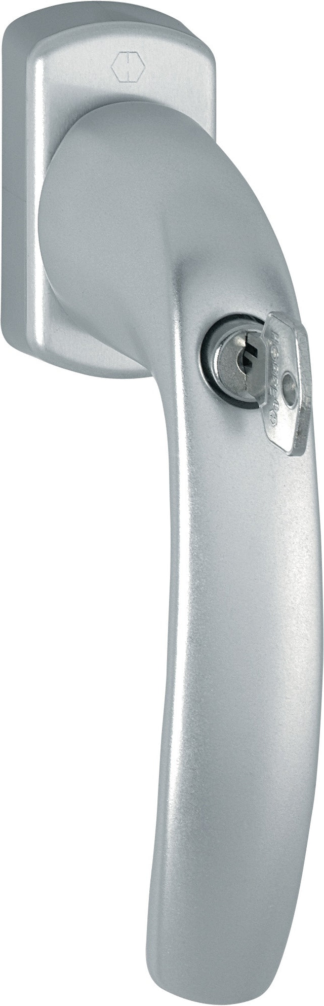HOPPE Fenstergriff New York 0810SVS/U10 – abschließbar, Aluminium naturfarbig, 7 mm Vierkant