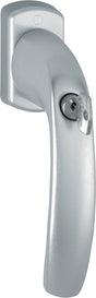 HOPPE Fenstergriff New York 0810SVS/U10 – abschließbar, Aluminium naturfarbig, 7 mm Vierkant