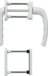 HOPPE Balkongarnitur New York 099KH/961N/U10 Aluminium F1 für Türstärke 63-73 mm