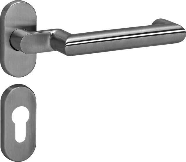 HEWI Profiltürgarnitur 162XAH03.647 Edelstahl PZ-PZ Wechselgarnitur für Türstärke 38,1-48 mm