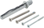 8 x 80 mm / 50-55 mm / M5 x 65 + 4,0 x 60