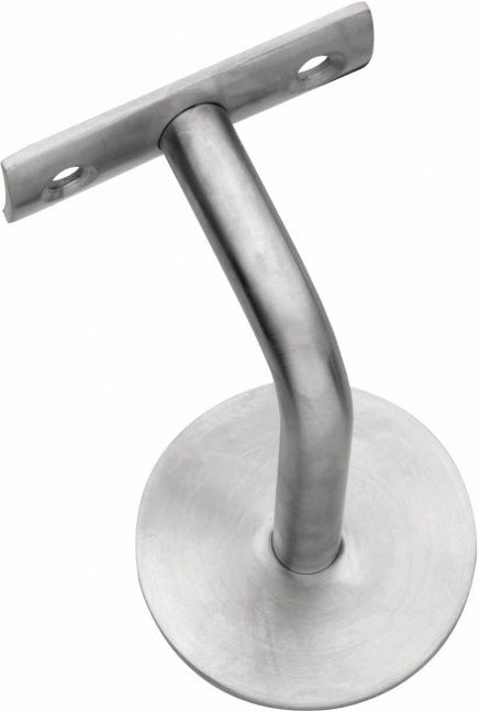 Intersteel Handlaufträger Edelstahl matt, gewölbte Auflage, Wandplatte 60 mm, Wandabstand 75 mm