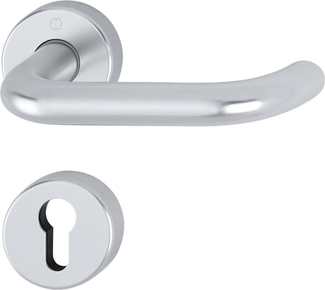 HOPPE Rosettengarnitur Paris 138/42H/42HKVS Aluminium F1 U-Form PZ DIN L/R