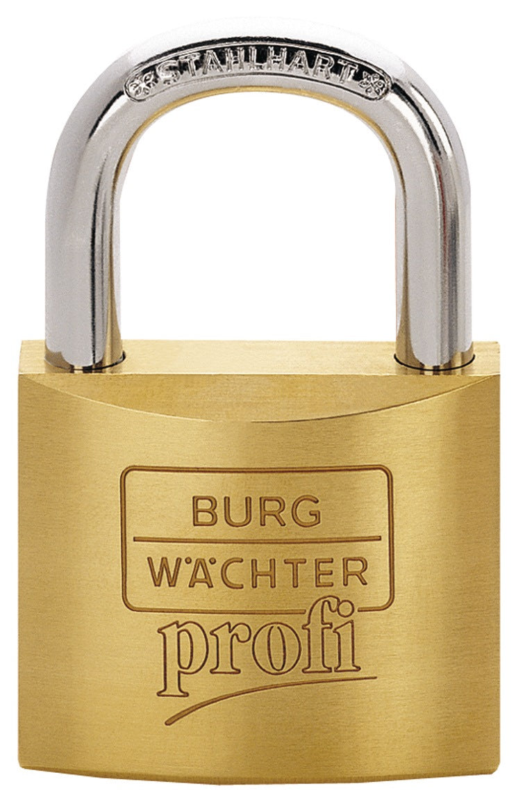 BURG-WÄCHTER Zylindervorhangschloss 116 40 Z5 GL – Messing, stahlharter Bügel, gleichschließend
