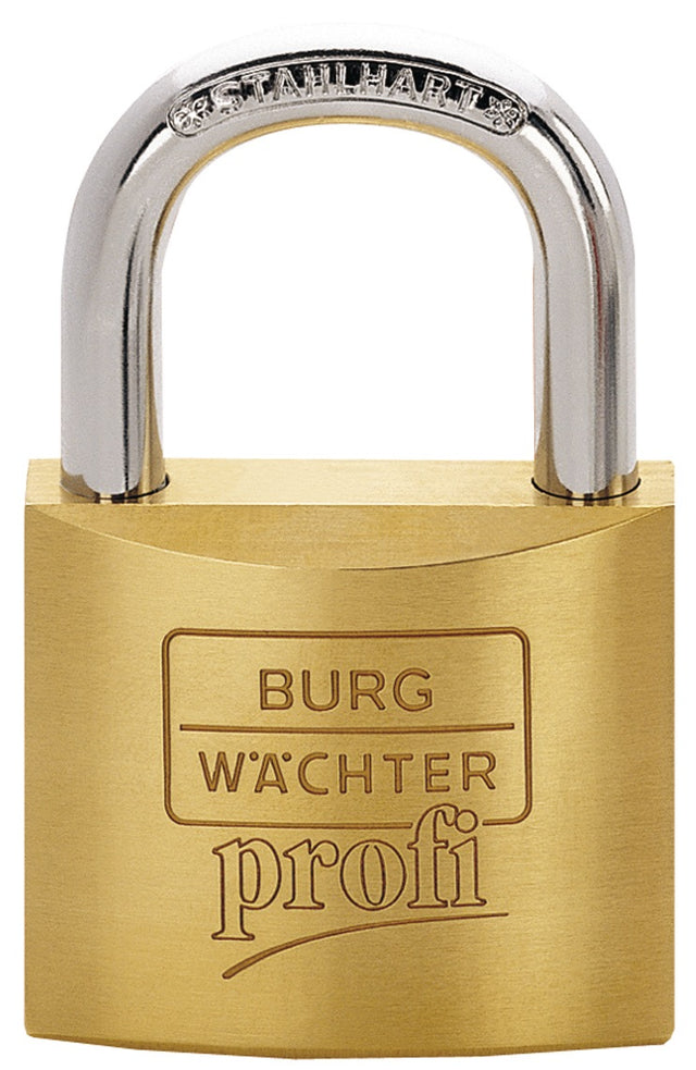 BURG-WÄCHTER Zylindervorhangschloss 116 40 Z5 GL – Messing, stahlharter Bügel, gleichschließend