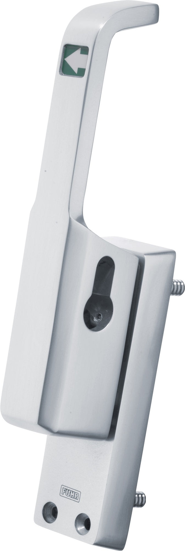 FUHR Türtreibriegel 982 DIN links silber eloxiert für Rundstange 10 mm