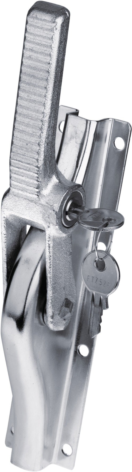 FUHR Tortreibriegel 902 Z – verzinkt, Gusseisen, für Vierkantstange 10x10 mm, DIN links/rechts