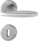 HOPPE Rosettengarnitur Verona E1800Z Edelstahl F69 DIN L/R – Objekt-Türgriff