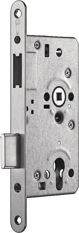 SSF Zimmertür-Einsteckschloss MG 50 SET – Edelstahl abgerundet, BB, 55/72/8 mm, DIN L/R