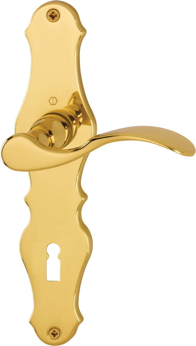 HOPPE Langschildgarnitur Weimar M112SLN/2007 MS F71 BB 72 mm DIN L/R – Drückergarnitur für Innentüren