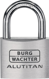BURG-WÄCHTER Zylindervorhangschloss 770/30 – Massiver Alu-Körper, stahlharter Bügel