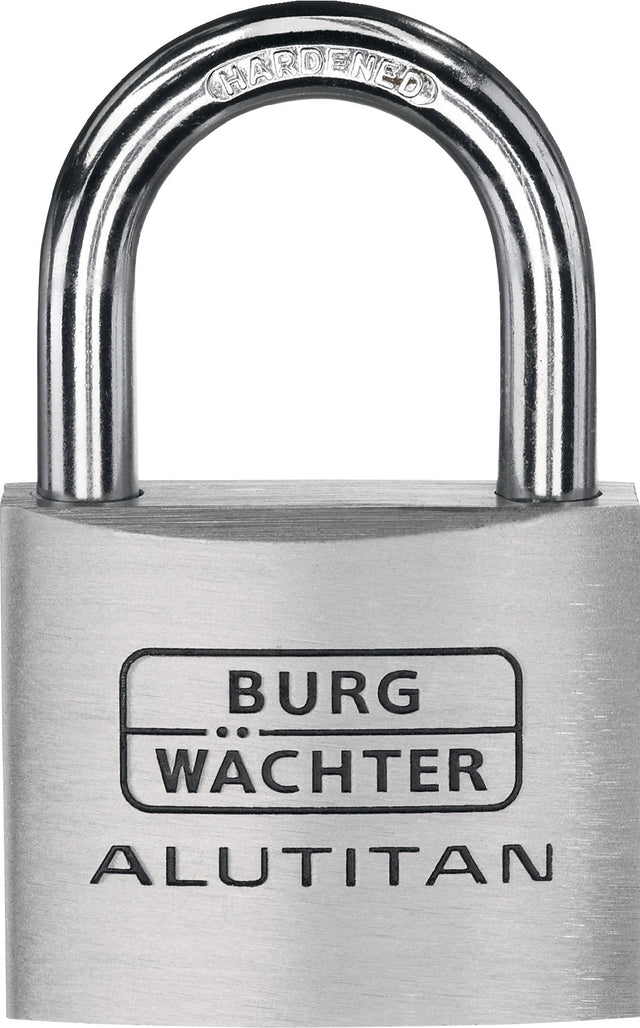 BURG-WÄCHTER Zylindervorhangschloss 770/30 – Massiver Alu-Körper, stahlharter Bügel