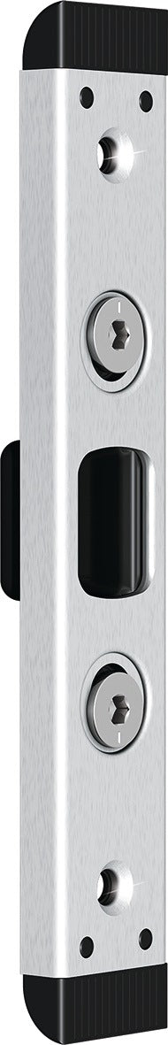 FUHR Schließteil 59076 Bolzenriegel U-Stulp 24x8 mm links/rechts silberfarbig für Holzfenster und -türen