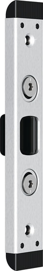 FUHR Schließteil 59076 Bolzenriegel U-Stulp 24x8 mm links/rechts silberfarbig für Holzfenster und -türen