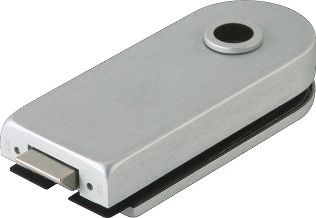 DORMA-GLAS Glastürschloss STUDIO Rondo LM silber eloxiert UV DIN L/R für ESG 8-10 mm