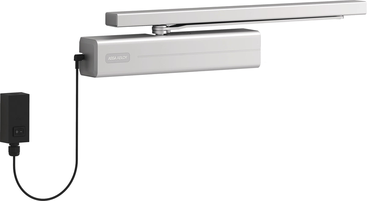ASSA ABLOY DC700G-FMB Freilauf-Gleitschienentürschließer EN 3-6, silber, Normal- u. Kopfmontage