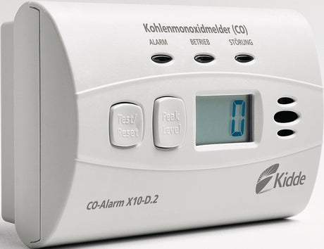D-SECOUR CO-Melder X10-D.2 mit Digitaldisplay – 85 dB Alarm, 10 Jahre Batterie, weiß