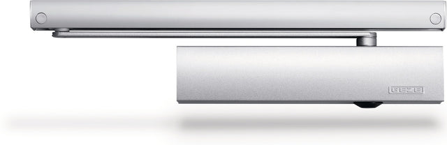 GEZE Türschließer-Set TS 5000 N Ecline silber EN 3-5 mit Gleitschiene und Montageplatte