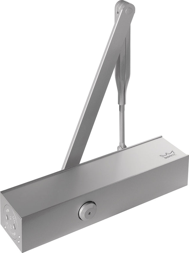 DORMAKABA TS 73 N Türschließer-Set EN 2-4 silber mit Normalgestänge und Montageplatte