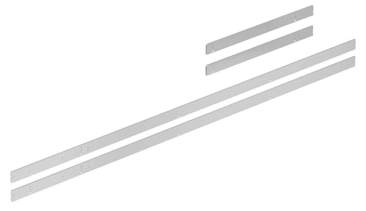 Montageplatten-Set für Gleitschiene GSR XEA von DORMAKABA – silber, Bandseite