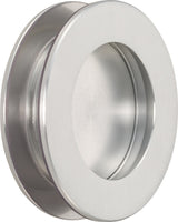 KWS Muschelgriffpaar 5254 aus Aluminium, silberfarbig eloxiert, Einlass-Ø 50 mm für Schiebetüren