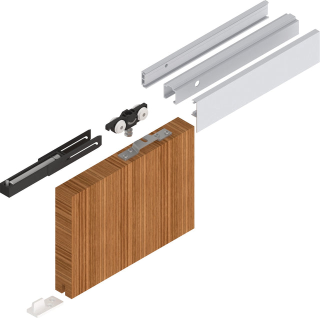 HELM Schiebetürsystem 73 SmartComfort Komplettgarnitur 2500 mm EV1 eloxiert für Holztüren ab 20 mm