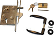 HBS-BETZ Schiebetürschloss-Set PZ PZ 25/50/72/8 mm verzinkt, Stulplänge 210 mm – mit Profilzylinder & Drückergarnitur