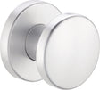 EDI Türknopf K7/052/02 Edelstahl matt – gerader Knopf auf runder Rosette, Ø 55 mm